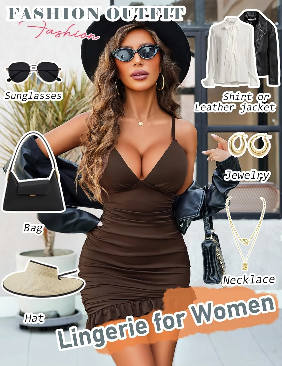 Avidlove Lingerie for Women Sexy Nightgown Mini Bodycon Dress Ruched Club Outfits S-XXL