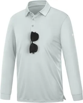 baleaf Men's Long Sleeve Golf Shirt Collared Shirts Polo UPF 50  Lightweight Quick Dry Work Casual Outdoor