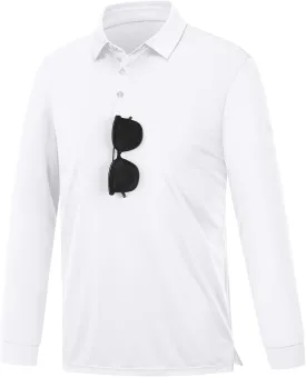 baleaf Men's Long Sleeve Golf Shirt Collared Shirts Polo UPF 50  Lightweight Quick Dry Work Casual Outdoor