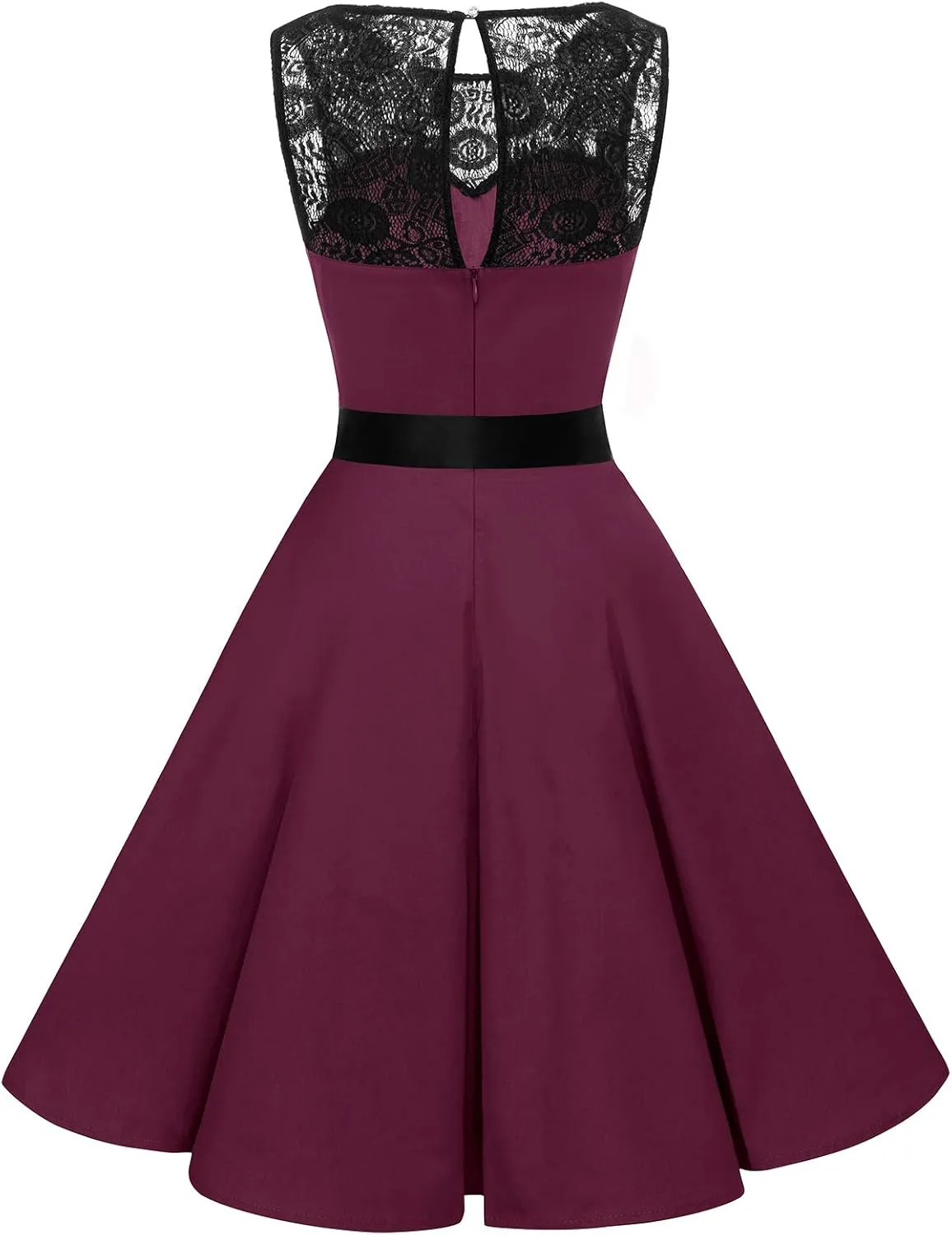 Bbonlinedress Women's 1950s Vintage Rockabilly Swing Dress Lace Cocktail Prom Party Wedding Guest Dress