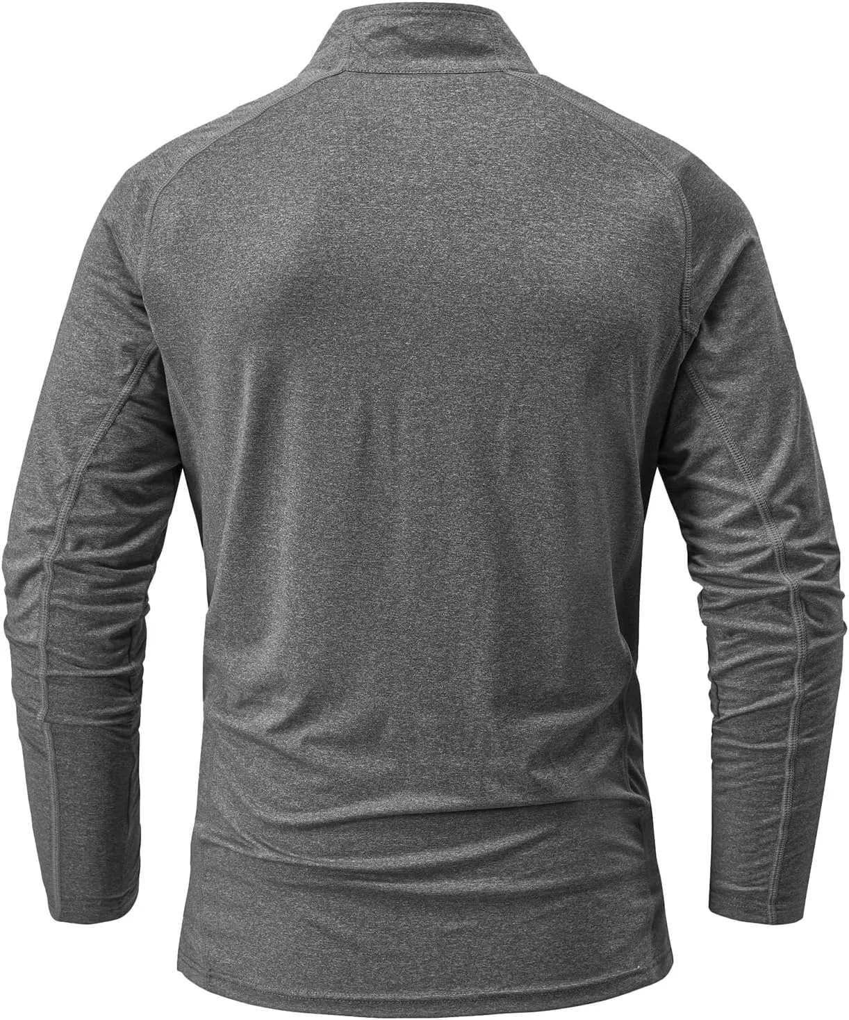 BGOWATU Men's Quarter Zip Pullover Long Sleeve Polo Shirts UPF 50 Quick Dry Golf Shirt