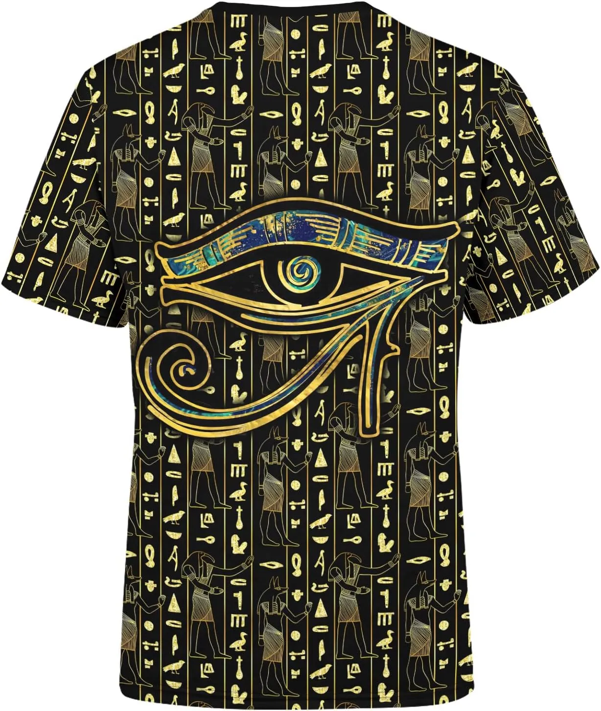 BJU Ancient Egypt Graphic T-Shirt Crewneck Tee 3D Printed Short Sleeve Loose Casual Top Unisex