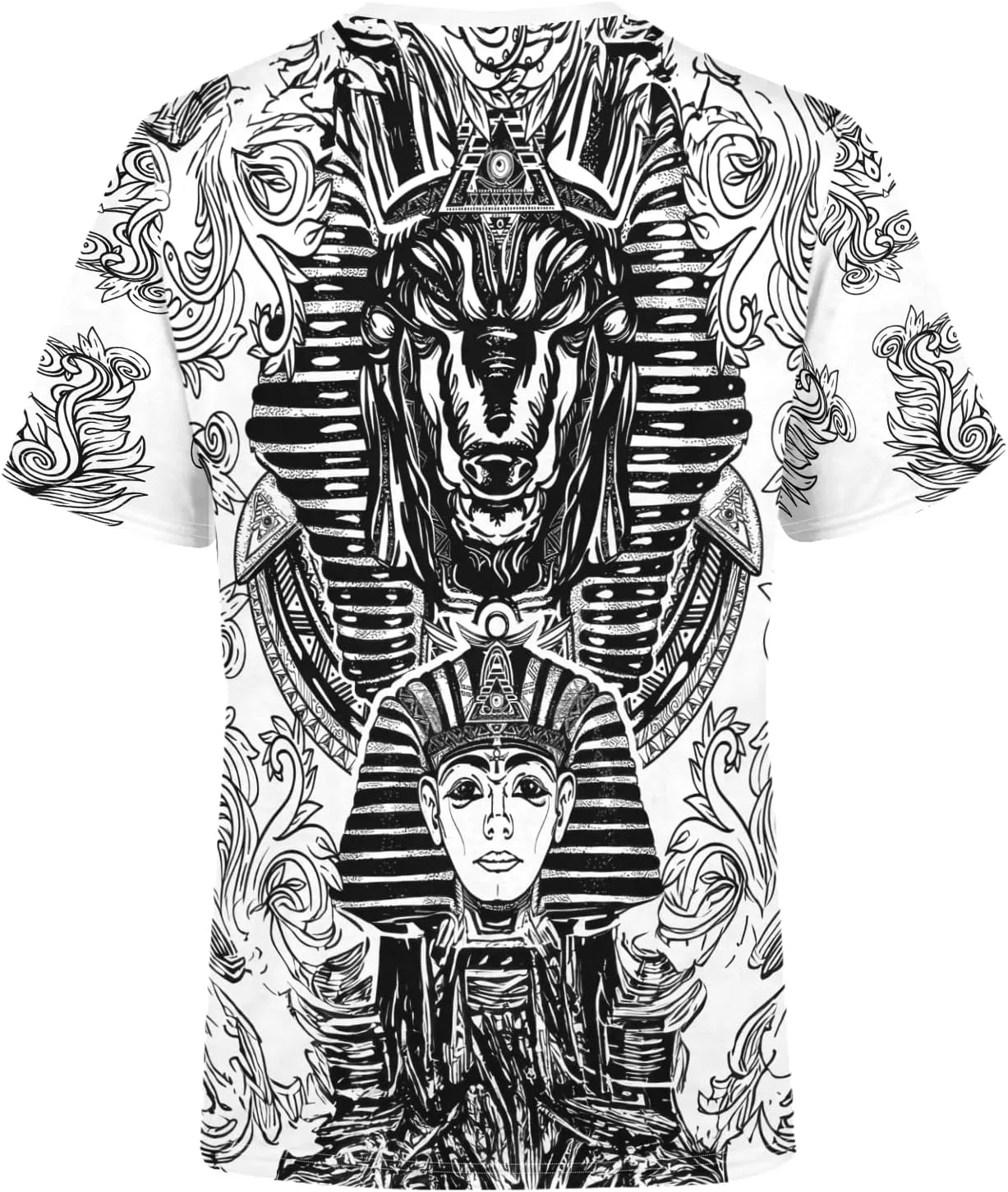 BJU Ancient Egypt Graphic T-Shirt Crewneck Tee 3D Printed Short Sleeve Loose Casual Top Unisex