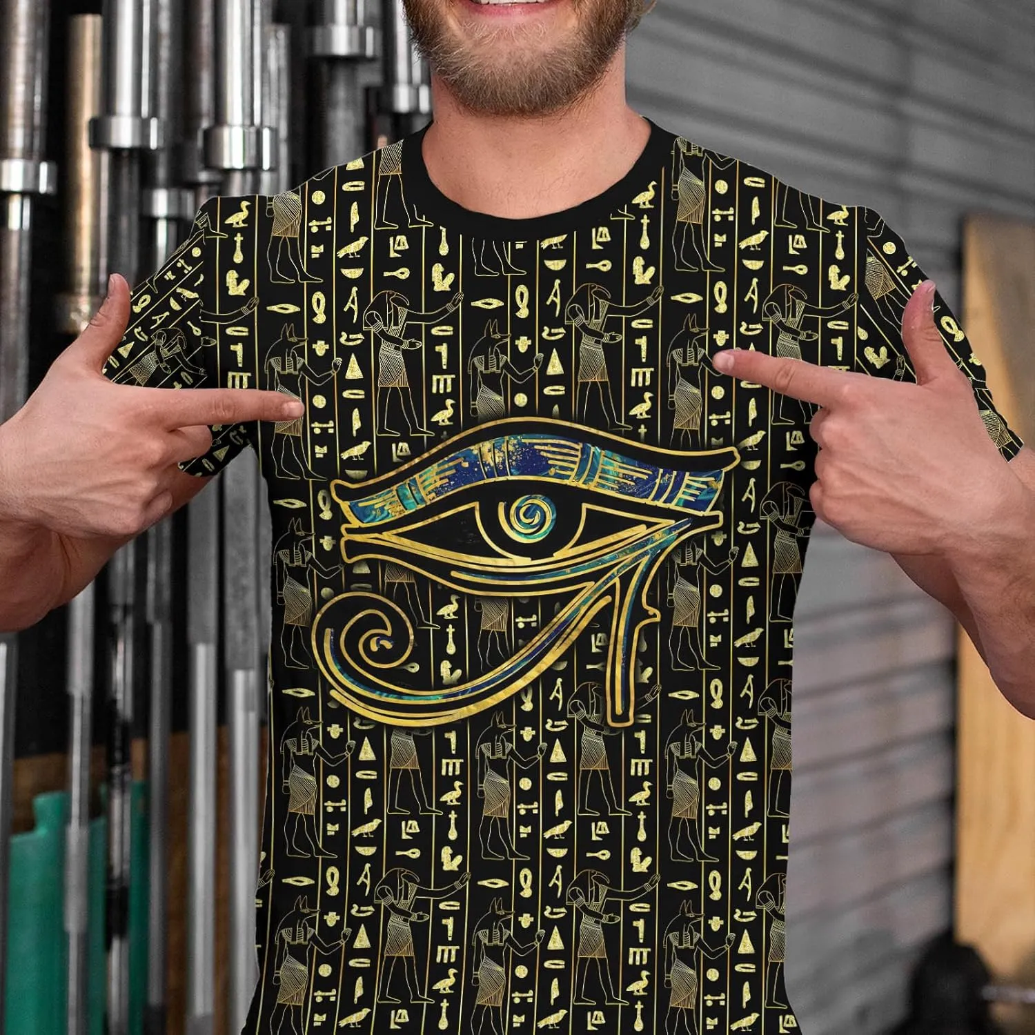 BJU Ancient Egypt Graphic T-Shirt Crewneck Tee 3D Printed Short Sleeve Loose Casual Top Unisex