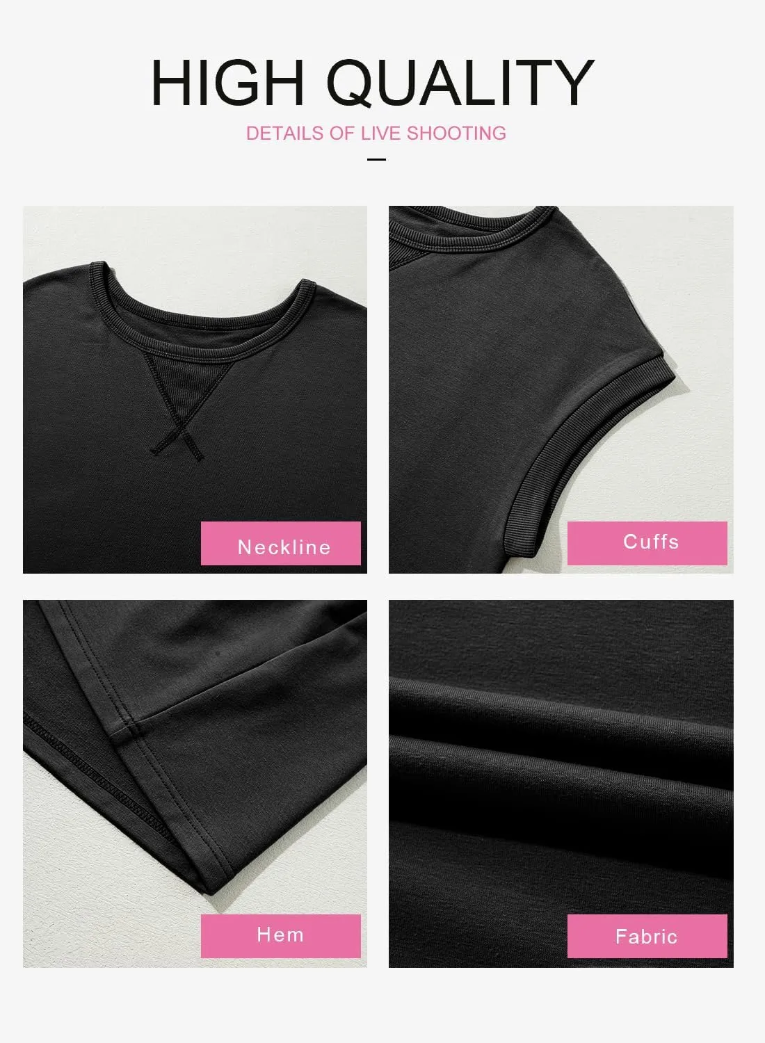 BLENCOT Womens Summer Dresses Casual Cap Sleeve Spring Ruffle Mini Sporty Sweatshirt Trendy Tshirt Dress