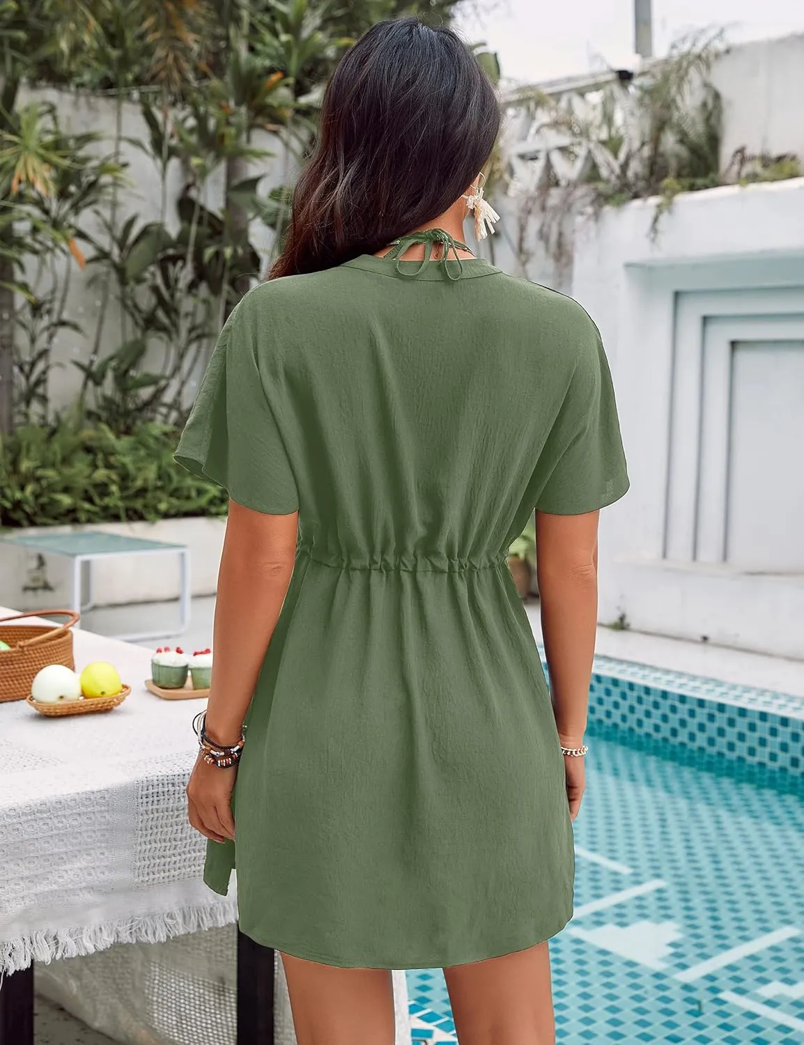 Blooming Jelly Women's Swimsuit Cover Ups Button Down Bathing Suit Coverups Bikini Beach Dress for Swimwear