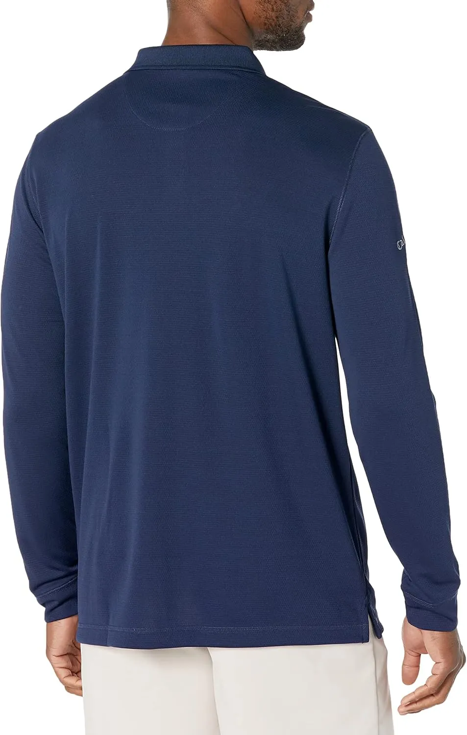 Callaway Mens Long Sleeve Core Performance Polo, Opti-Dri Technology, Sun Protection, Golf Polo Shirts for Men