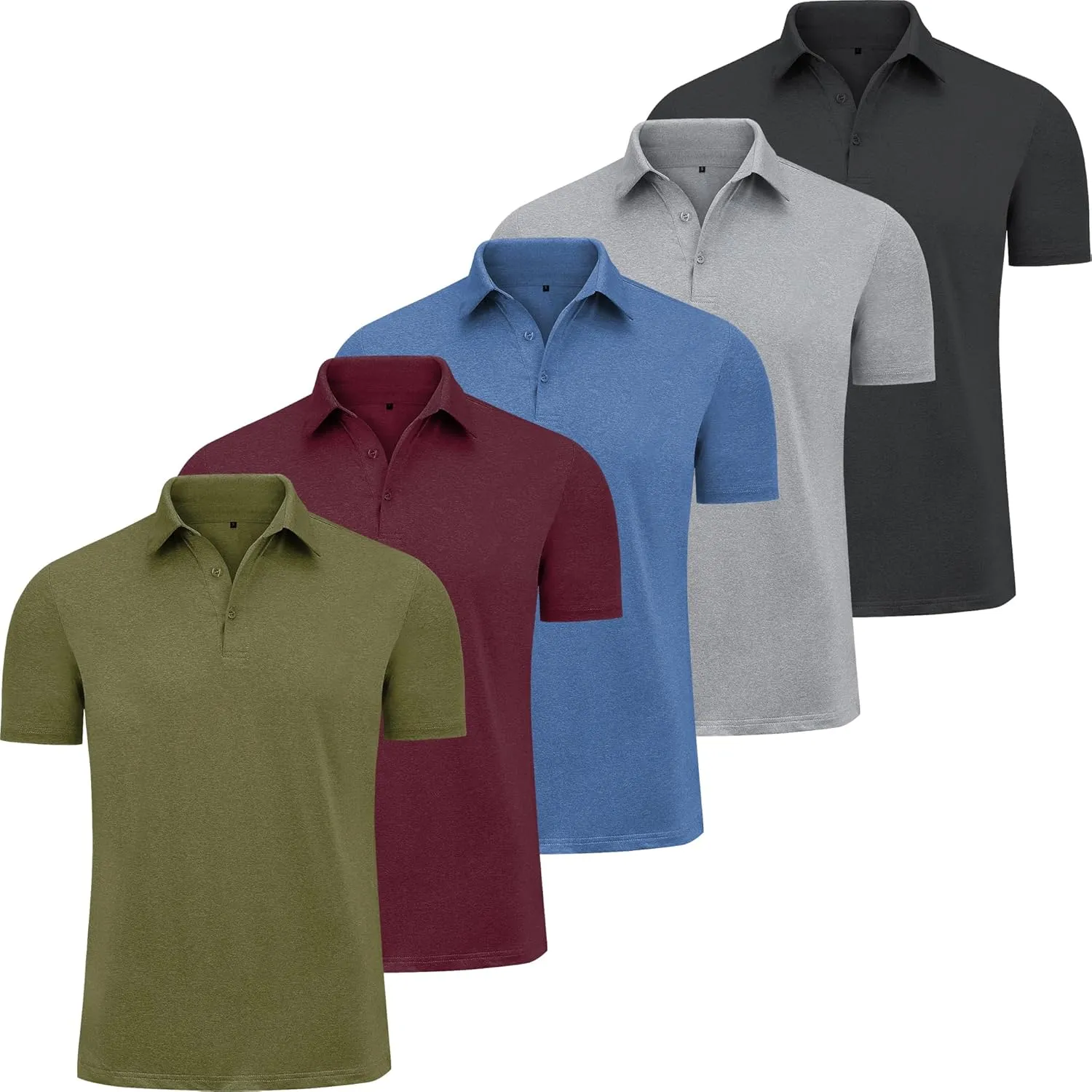 CE' CERDR Men's Golf Polo Shirts Short Sleeve Quick-Dry Moisture Wicking Athletic Performence Casual Golf T-Shirt