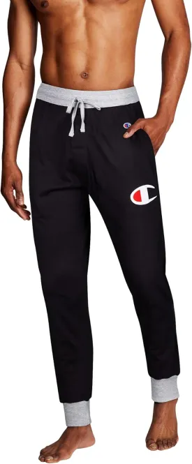 Champion Men's Sleep Jogger Pants, Men's Rib Cuff Sleep Pants, Comfortable Lounge Jogger Sweatpants for Men, 29.5" Inseam