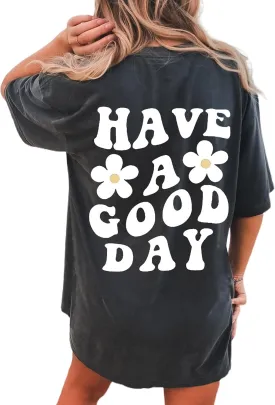 CSDAJIO Women's Trendy Oversized T Shirt Graphic Tee Crewneck Short Sleeve Loose Cute Going Out Summer Tops