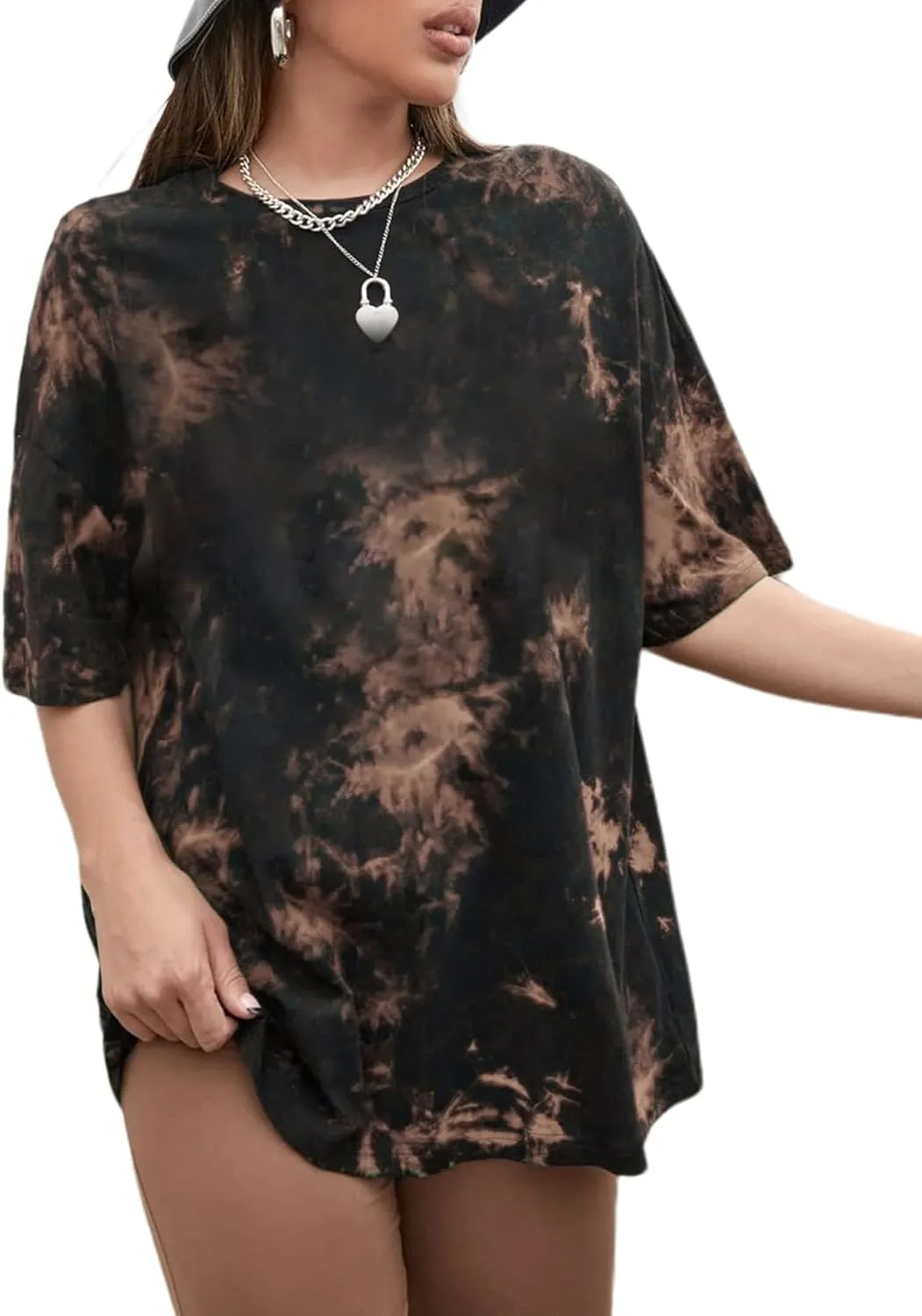 CSDAJIO Women's Trendy Oversized T Shirt Graphic Tee Crewneck Short Sleeve Loose Cute Going Out Summer Tops
