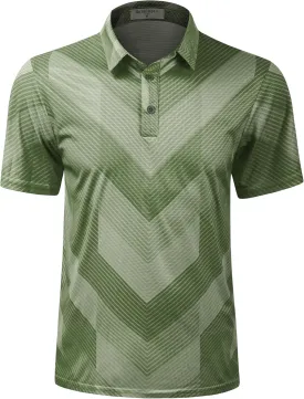 Derminpro Men's Fashion Collared Stretch Fit Casual Short Sleeve Quick Dry Golf Polo Shirts