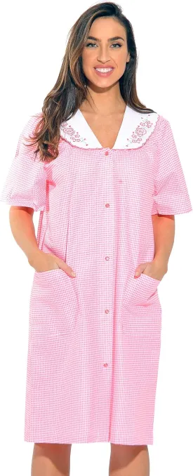 Dreamcrest Short Sleeve Duster Housecoat Women Sleepwear