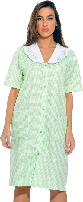 Dreamcrest Short Sleeve Duster Housecoat Women Sleepwear