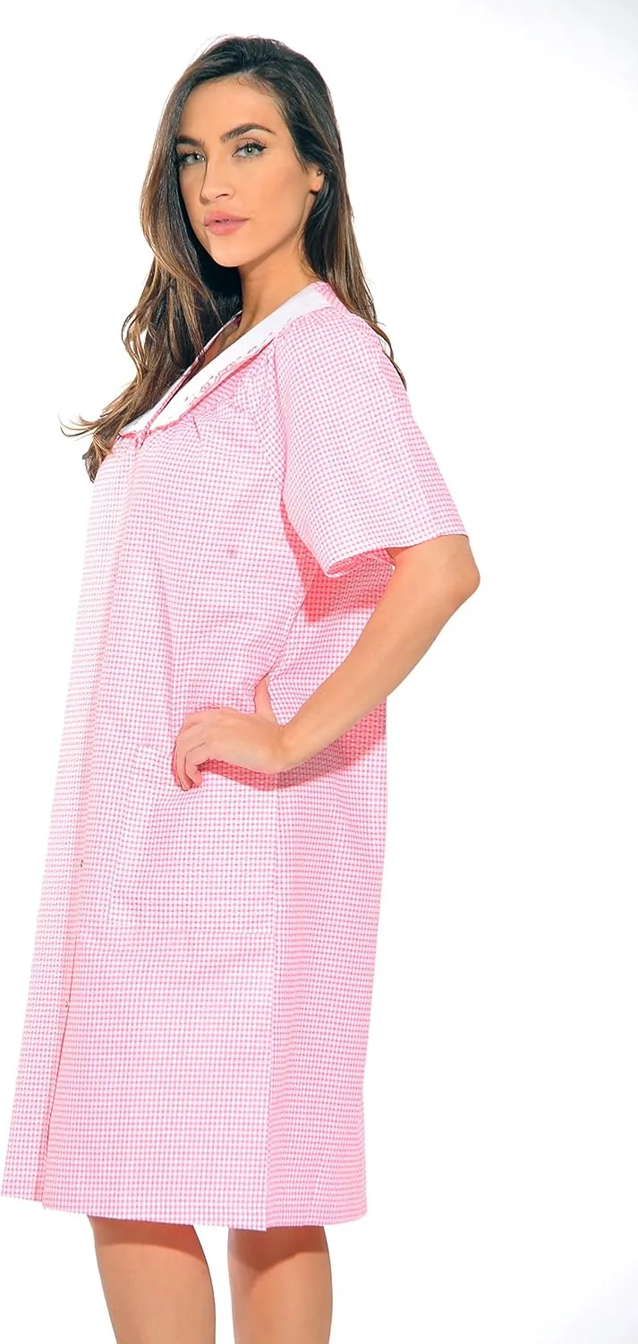 Dreamcrest Short Sleeve Duster Housecoat Women Sleepwear