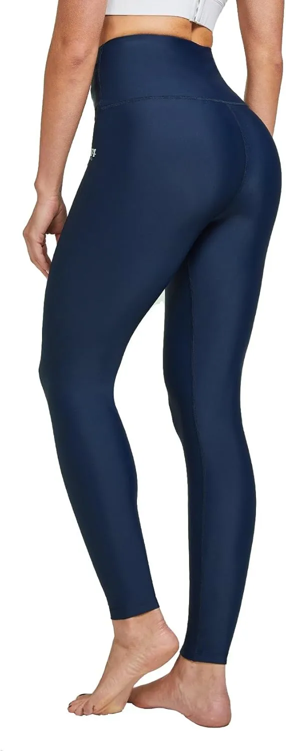 FitsT4 Sports Women's Swimming Leggings UPF 50  High Waisted with Pockets Swim Pants