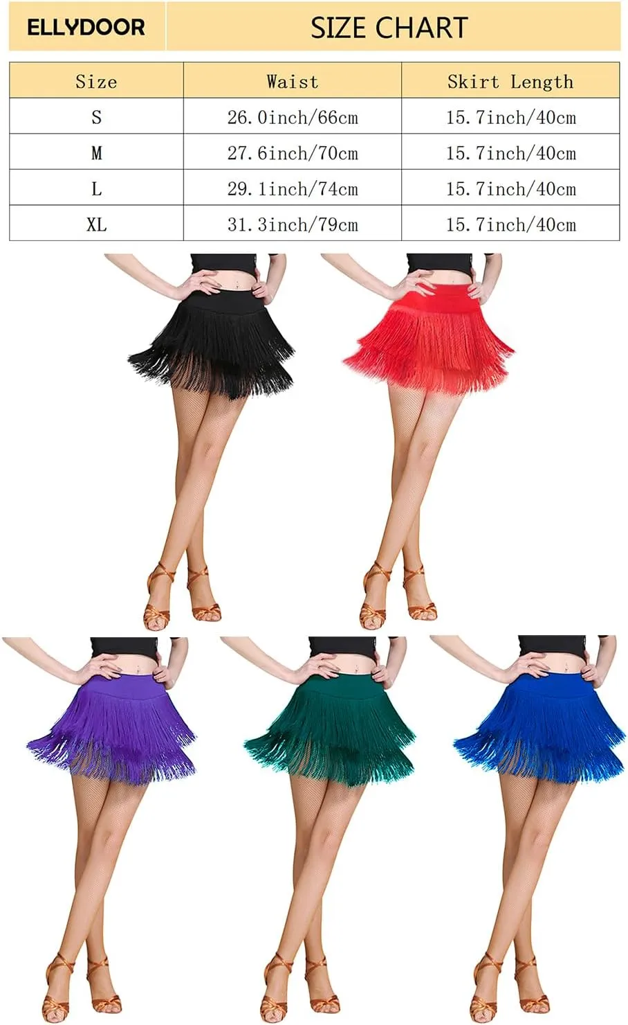 Fringe Dance Skirts for Women Teens Ballroom Latin Salsa Skirt Festive Rave Sexy Mini Shorts Skirt