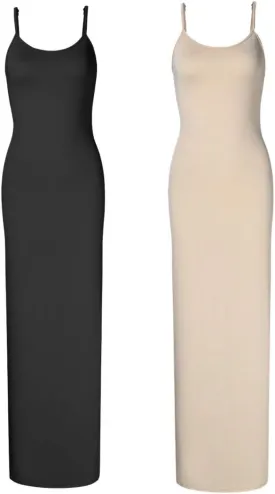 GloryStar Women Full Slip Under Dresses Sleeveless Adjustable Spaghetti Strap Cami Maxi Dress Nightgowns Sleepwear