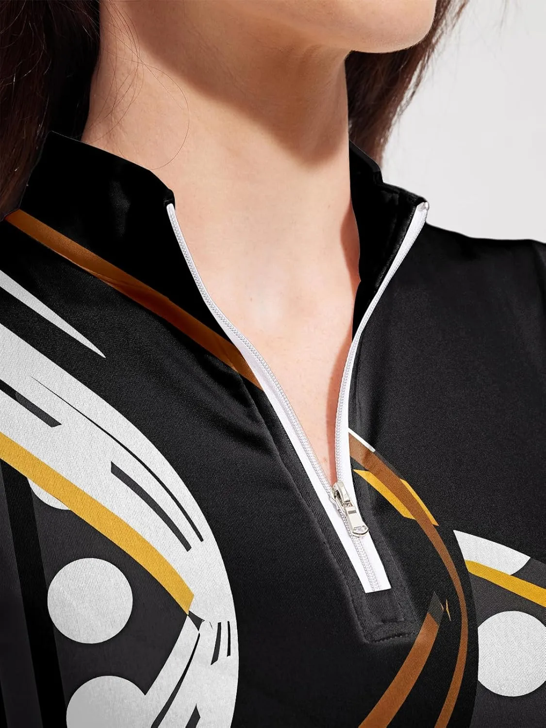Golf Shirts for Woman UPF 50  Sun Protection Quick Dry Lightweight Long Sleeve Polo Shirts for Woman Rash Guard