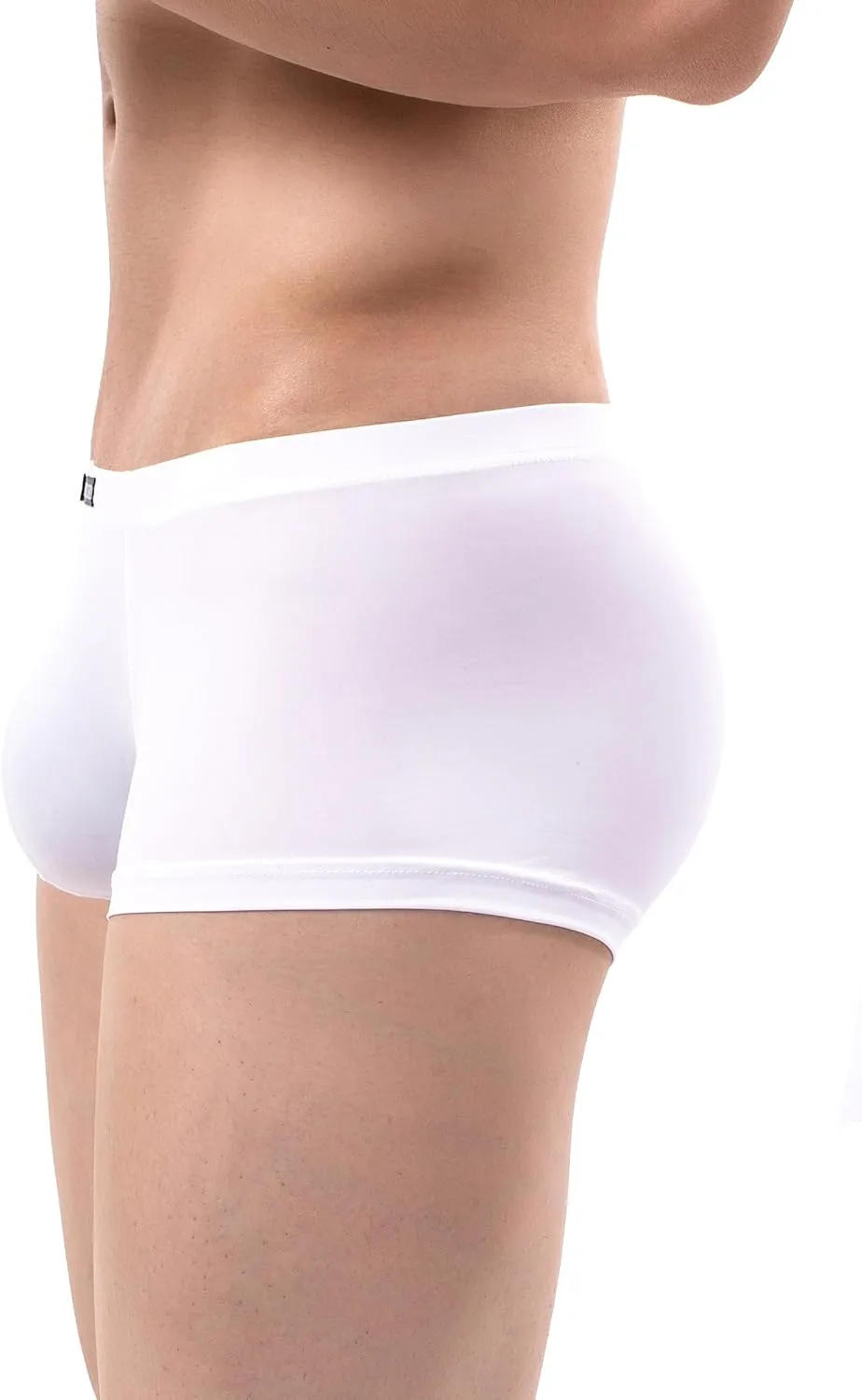 IKINGSKY Men's Silky Boxer Briefs Soft Bulge Shorts Underwear Sexy Low Rise Trunk Under Panties for Men