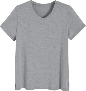 Latuza Women's Viscose Sleep T-Shirt V-Neck Pajamas Top