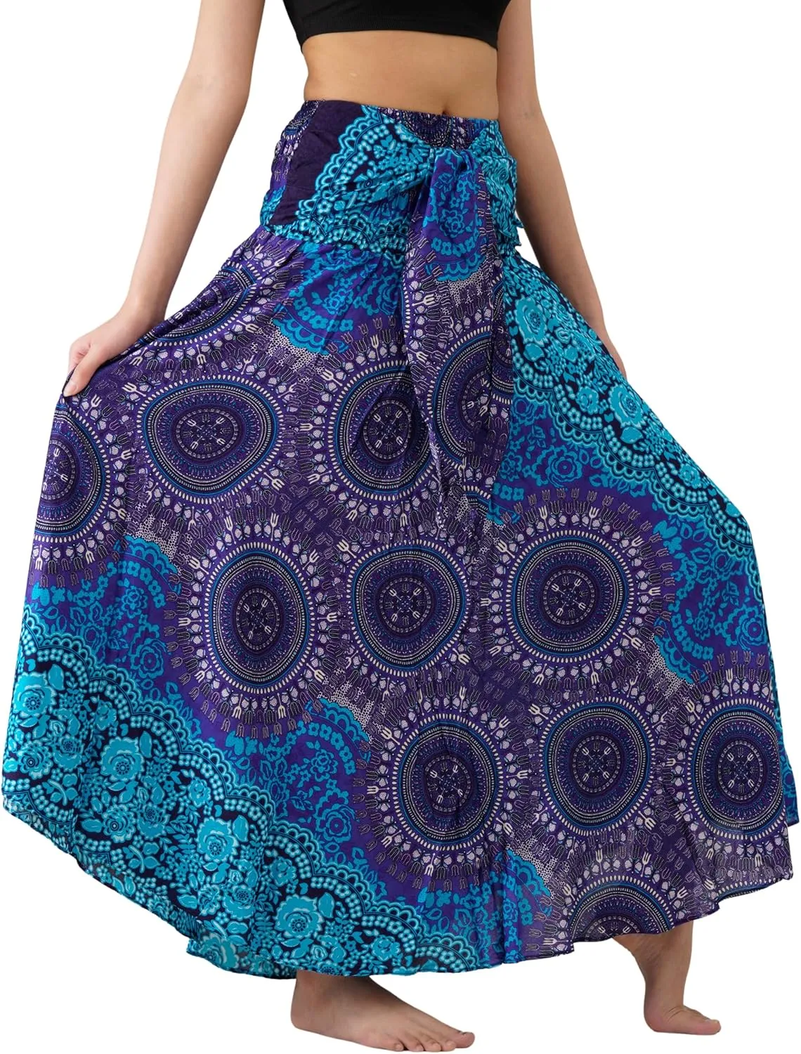 Long Skirts for Women Maxi Boho Skirt Floral Print