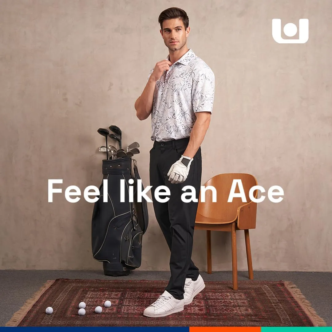 Long Sleeve Golf Shirt Men 1/4 Zip Pullover Mens Long Sleeve Sun Protection Shirts UPF 50 Lightweight Athletic Pullover