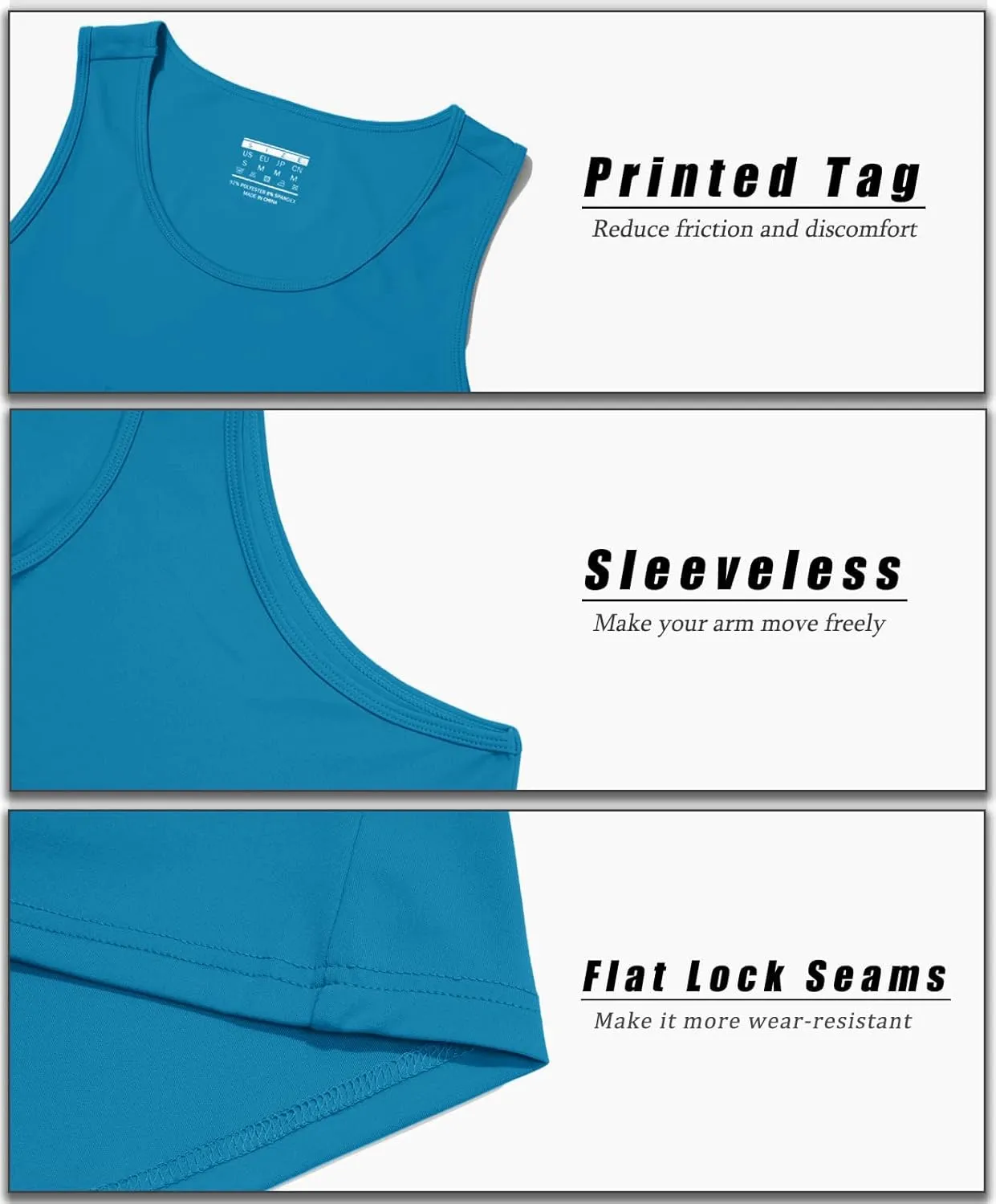 MAGCOMSEN Men's UPF 50  Tank Top Quick Dry Summer Workout Muscle Sleeveless Shirts for Swim Beach Bodybuilding