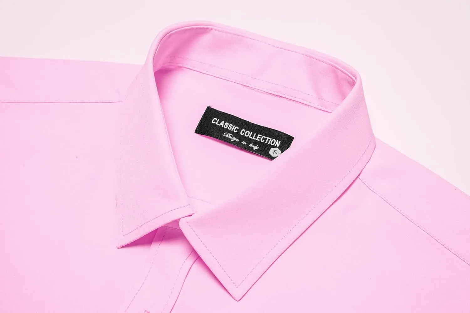 Manwan walk Men's Short Sleeve Casual Button-Down Solid Slim Fit Business Formal Shirts
