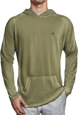 Mens Dry-Fit UPF 50  Sun Shirt Hooded, Fishing Shirts for Men Long Sleeve, SPF Shirts for Men, Men's Rash Guard