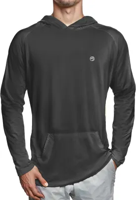 Mens Dry-Fit UPF 50  Sun Shirt Hooded, Fishing Shirts for Men Long Sleeve, SPF Shirts for Men, Men's Rash Guard