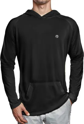 Mens Dry-Fit UPF 50  Sun Shirt Hooded, Fishing Shirts for Men Long Sleeve, SPF Shirts for Men, Men's Rash Guard