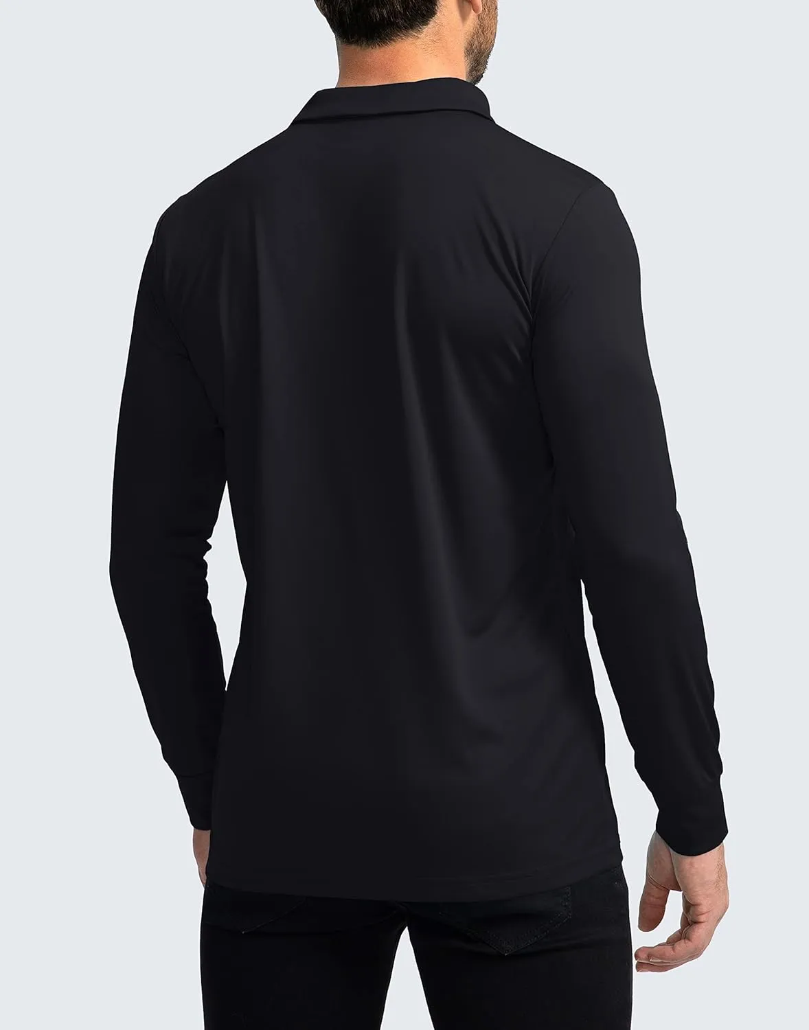 Men's Polo Shirt Long Sleeve Golf Shirts Lightweight UPF 50  Sun Protection Cool Shirts for Men Work Fishing Outdoor