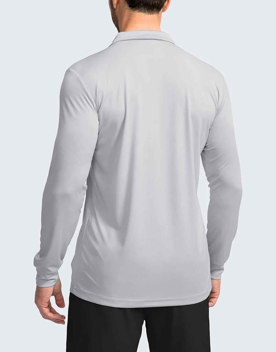 Men's Polo Shirt Long Sleeve Golf Shirts Lightweight UPF 50  Sun Protection Cool Shirts for Men Work Fishing Outdoor
