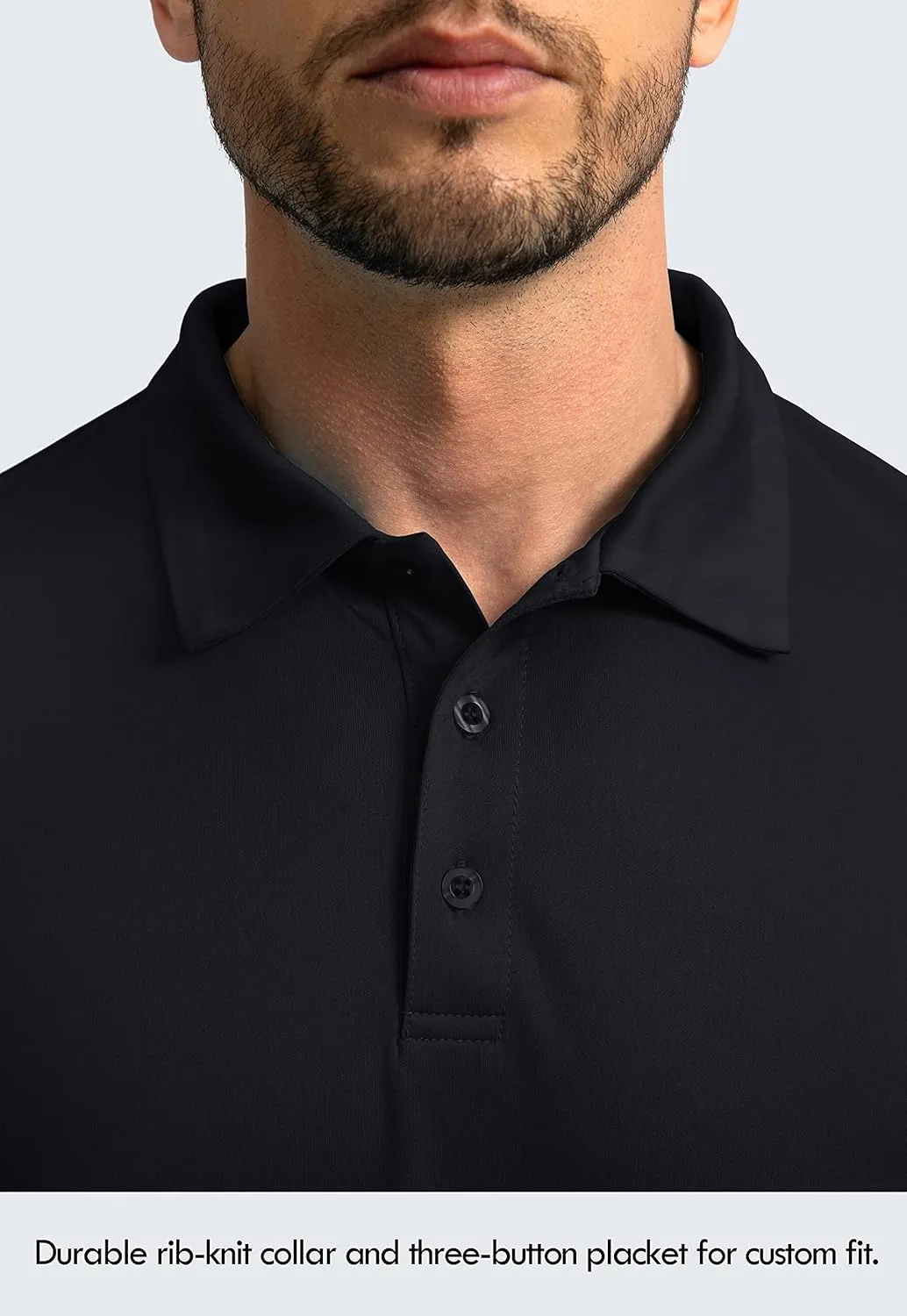 Men's Polo Shirt Long Sleeve Golf Shirts Lightweight UPF 50  Sun Protection Cool Shirts for Men Work Fishing Outdoor