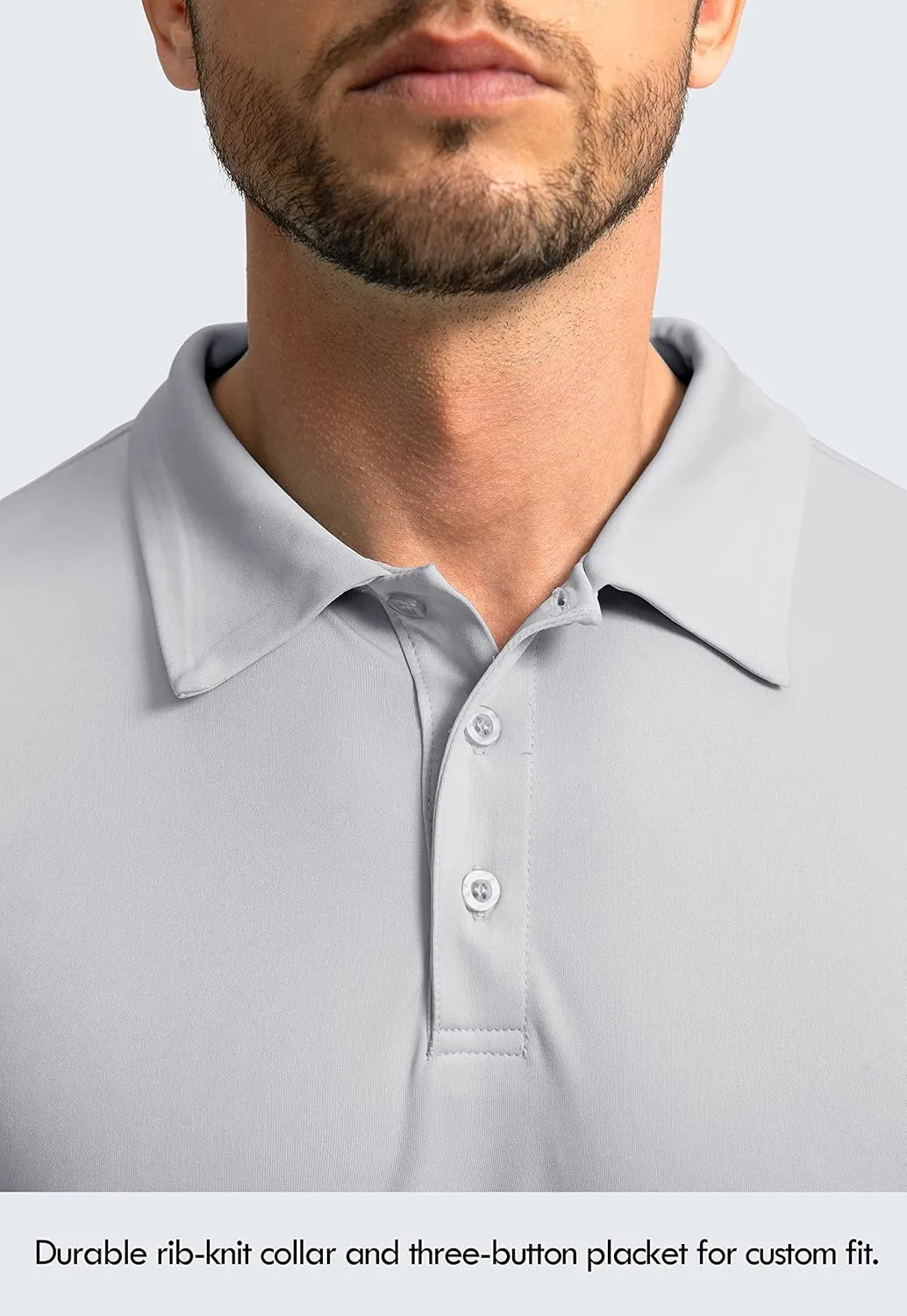 Men's Polo Shirt Long Sleeve Golf Shirts Lightweight UPF 50  Sun Protection Cool Shirts for Men Work Fishing Outdoor