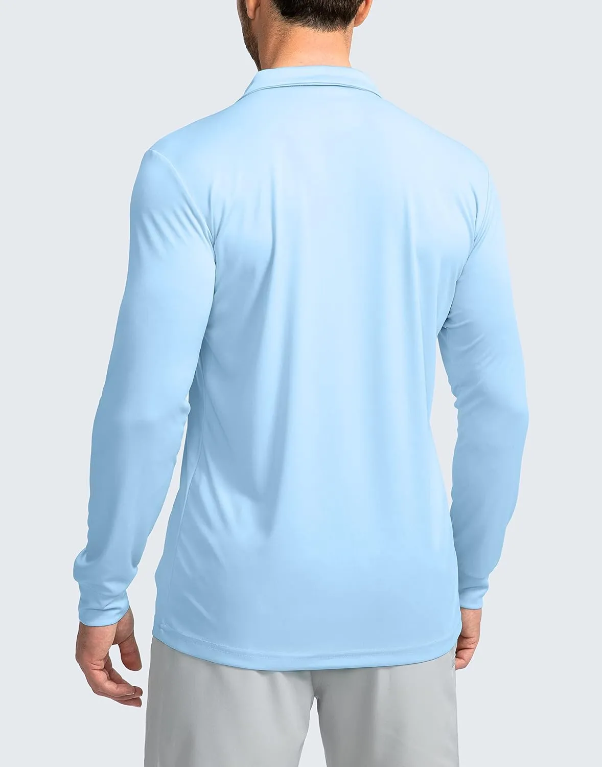 Men's Polo Shirt Long Sleeve Golf Shirts Lightweight UPF 50  Sun Protection Cool Shirts for Men Work Fishing Outdoor
