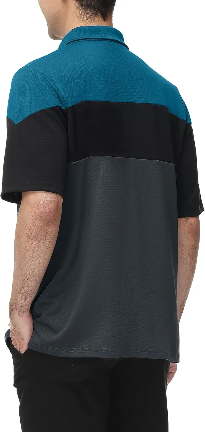 MOHEEN Men's Moisture-Wicking Golf Polo Shirts - Sun Protection Dry Fit M-7XL