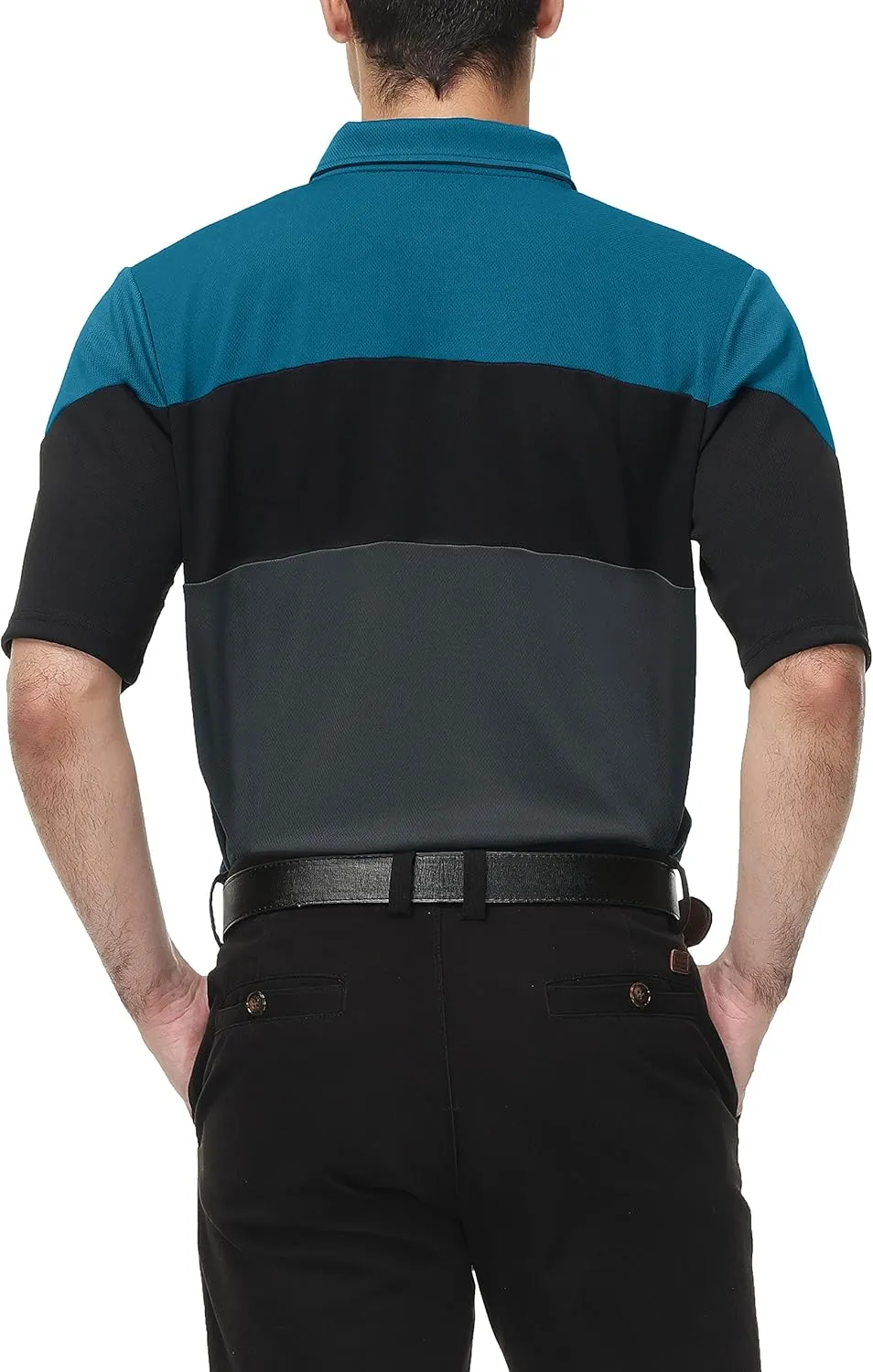 MOHEEN Men's Moisture-Wicking Golf Polo Shirts - Sun Protection Dry Fit M-7XL
