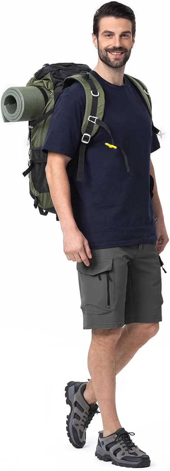 Moosehill Men's Hiking Cargo Shorts with 7 Pockets Quick Dry for Casual Work
