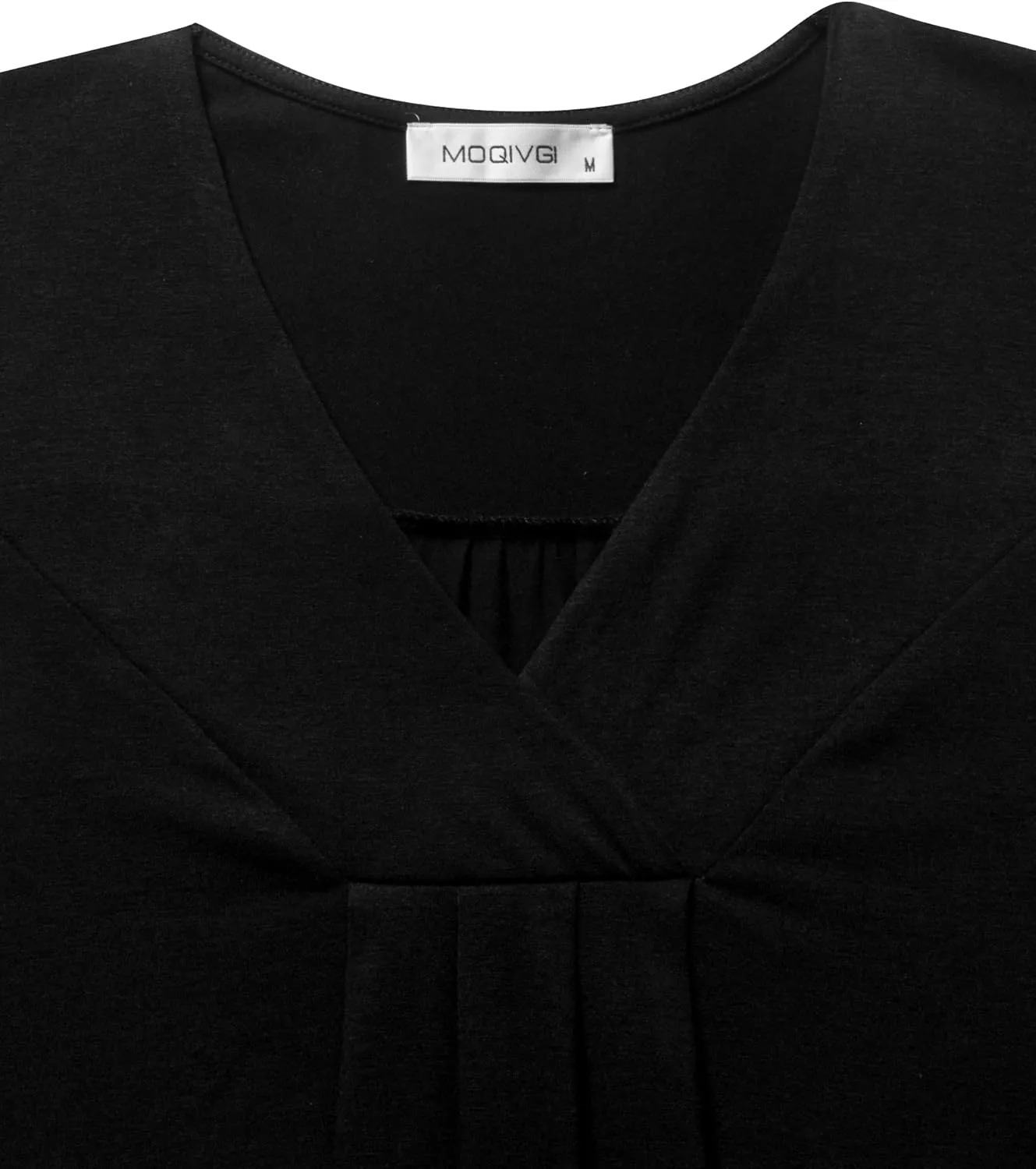 MOQIVGI Womens V Neck Long Sleeve Fashion Casual Blouse Top A-line Flowy Tunic Shirt