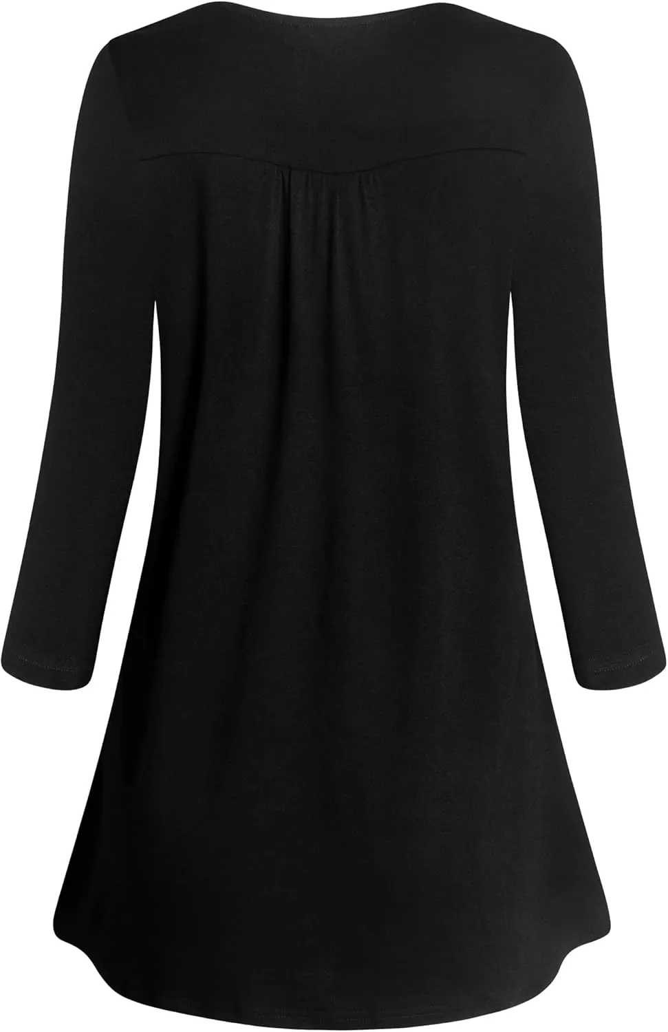 MOQIVGI Womens V Neck Long Sleeve Fashion Casual Blouse Top A-line Flowy Tunic Shirt