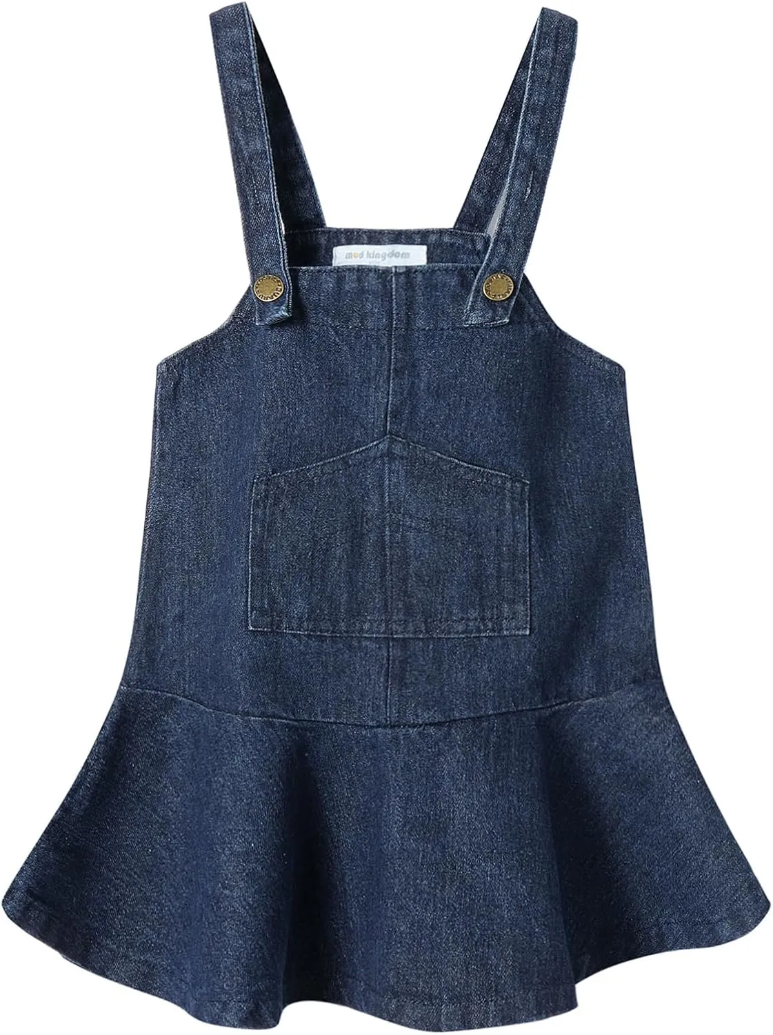 Mud Kingdom Little Girls Denim Overall Dress Bib Adjustable Strap Jumper