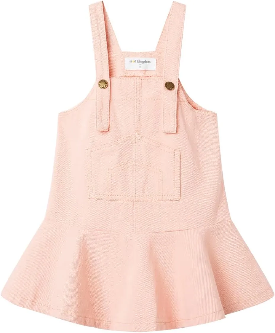 Mud Kingdom Little Girls Denim Overall Dress Bib Adjustable Strap Jumper