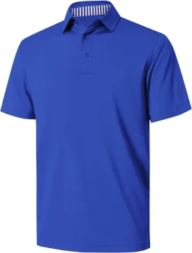 NIASHOT Polo Shirts for Men Summer Short Sleeve Golf Polos Quick-Dry Moisture Wicking T-Shirts Fashion Clothes Mens Gifts