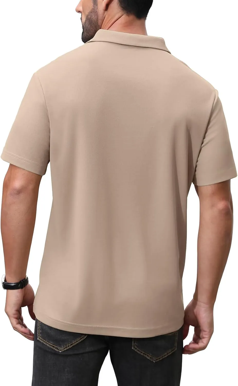 NIASHOT Polo Shirts for Men Summer Short Sleeve Golf Polos Quick-Dry Moisture Wicking T-Shirts Fashion Clothes Mens Gifts