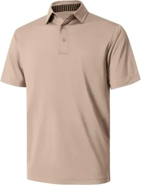 NIASHOT Polo Shirts for Men Summer Short Sleeve Golf Polos Quick-Dry Moisture Wicking T-Shirts Fashion Clothes Mens Gifts