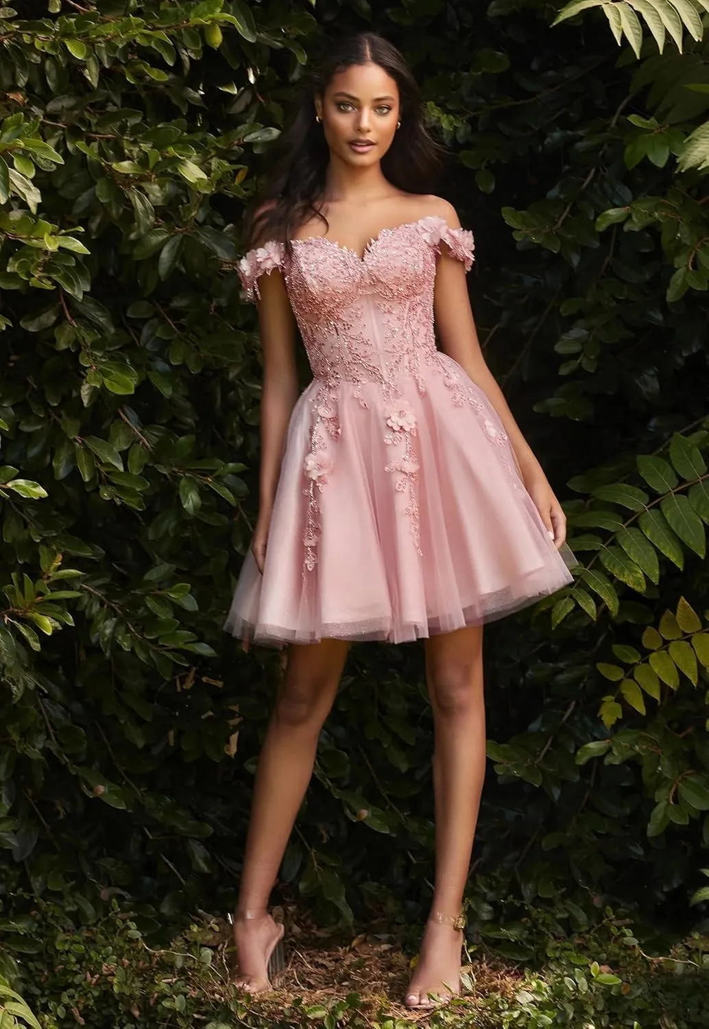 Off-Shoulder Tulle Homecoming Dresses 2025 Short Prom Dresses Lace Princess DAMA Dresses