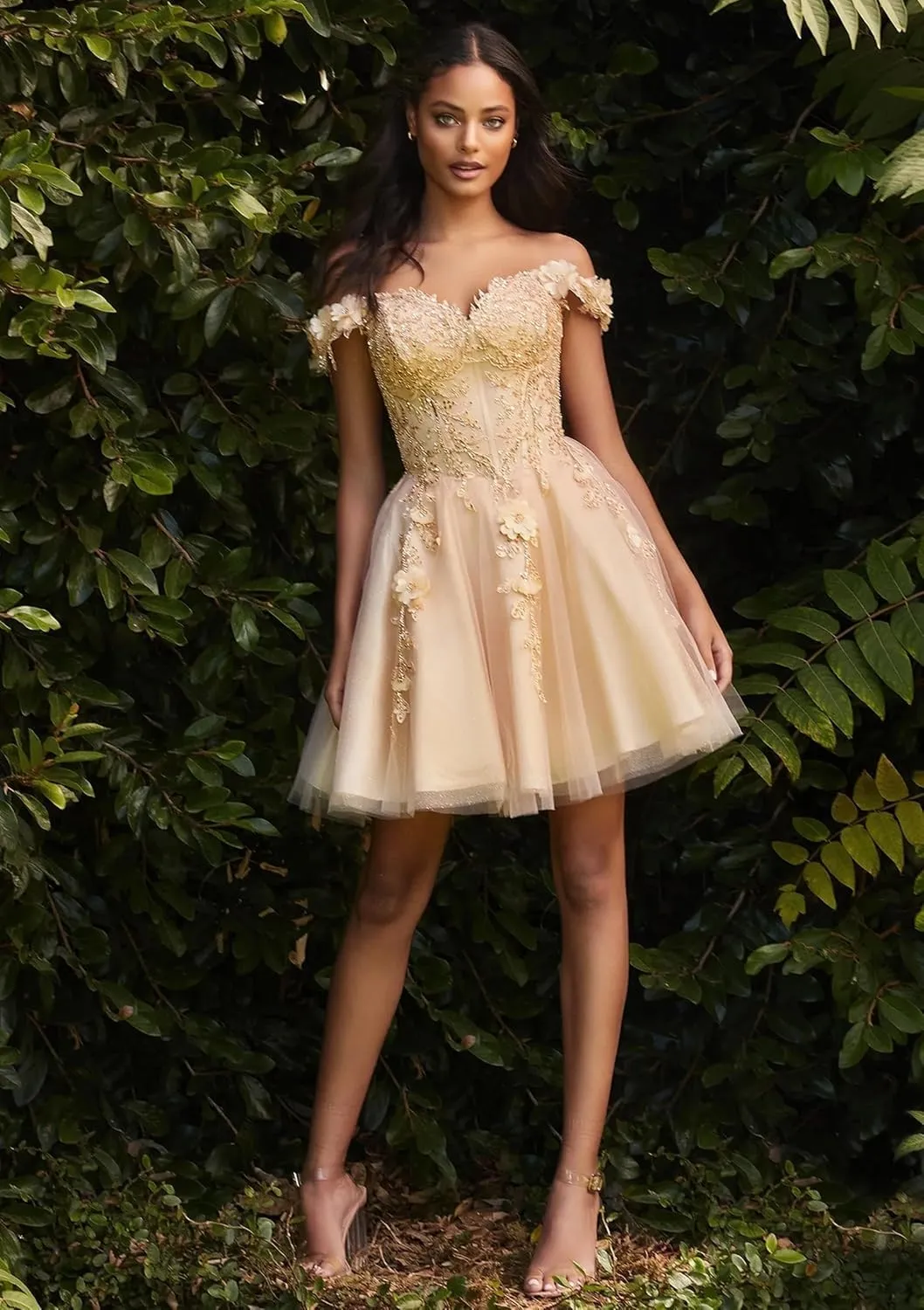 Off-Shoulder Tulle Homecoming Dresses 2025 Short Prom Dresses Lace Princess DAMA Dresses