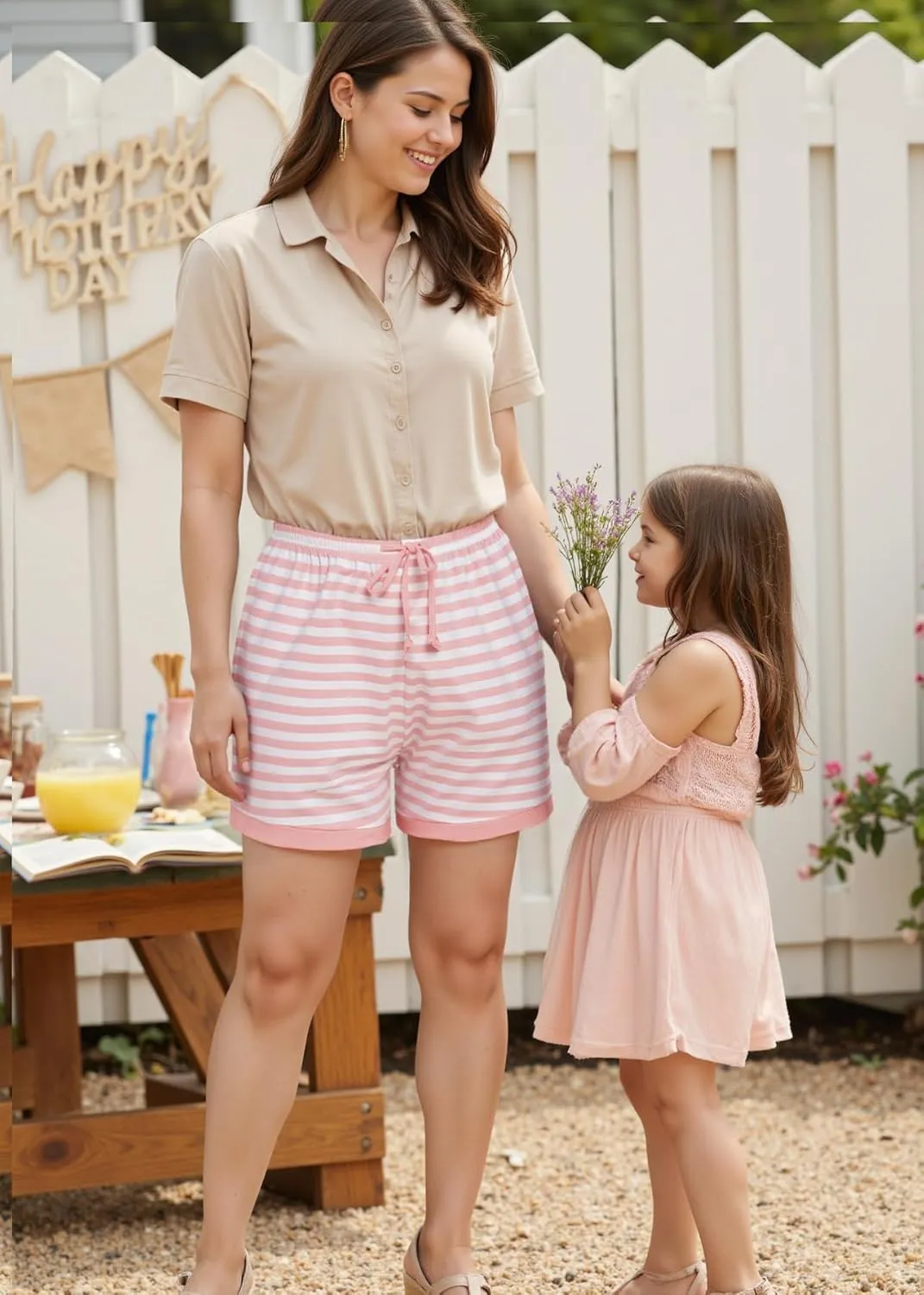 Pajama Shorts for Women Cotton Soft Sleep Shorts Casual Elastic Waist Pj Bottoms with Drawstring & Pockets